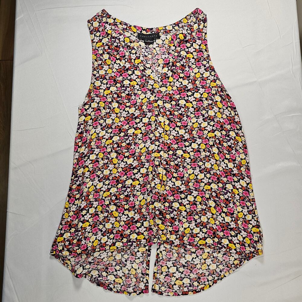 Sanctuary Womens‎ Medium Floral Sleeveless Blouse Tank Top Flowy Lightweight